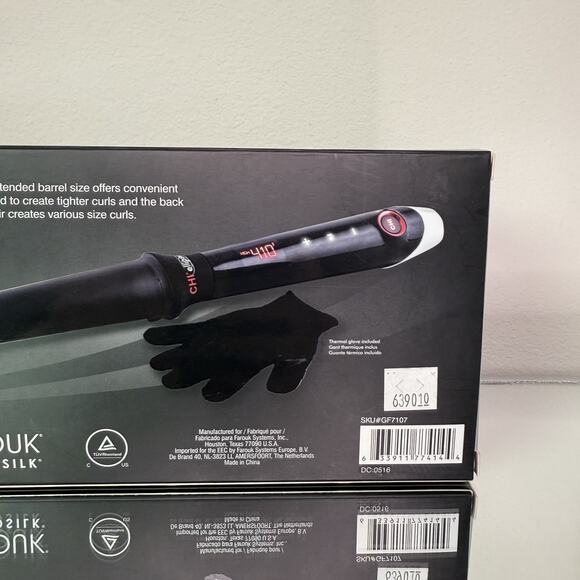 CHI Ellipse Tapered Hairstyling Wand 3/4 - 1 1/4 Oval Teflon Barrel Black New - Picture 4 of 10